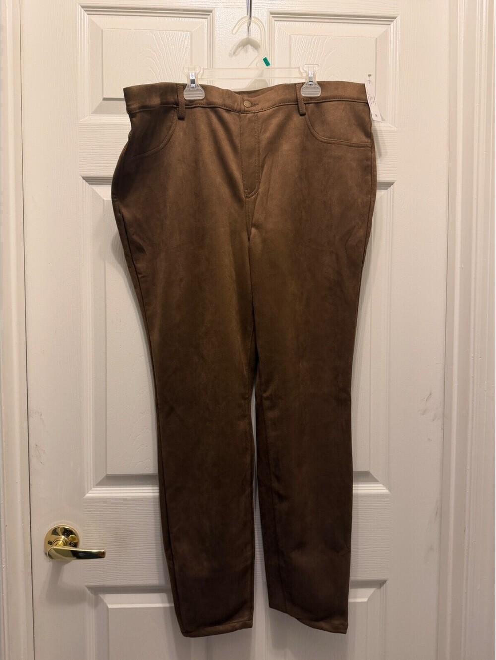 Time And Tru Brown Faux Suede Jeggings XXL